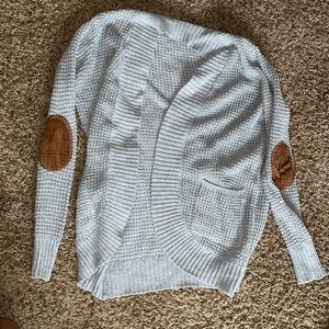 Grey knit cardigan